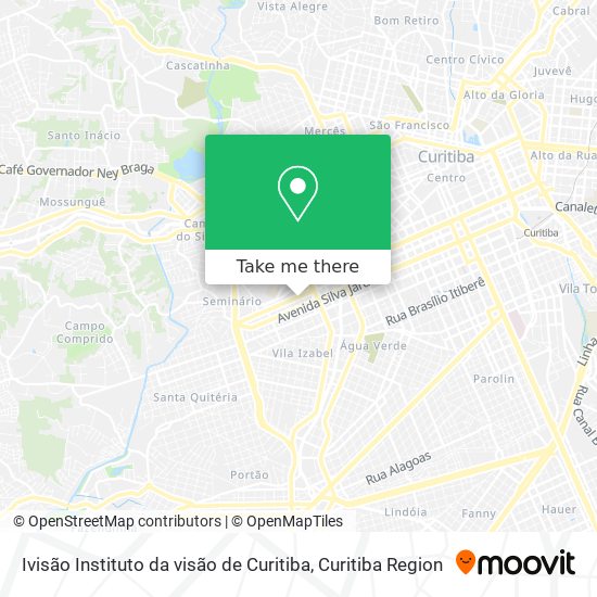 Ivisão Instituto da visão de Curitiba map