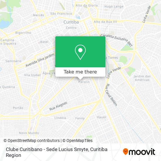 Clube Curitibano - Sede Lucius Smyte map