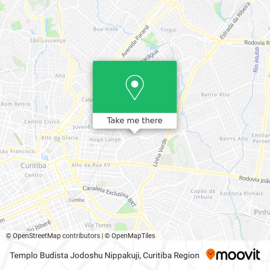 Mapa Templo Budista Jodoshu Nippakuji