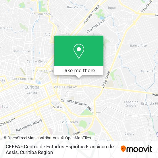 CEEFA - Centro de Estudos Espíritas Francisco de Assis map