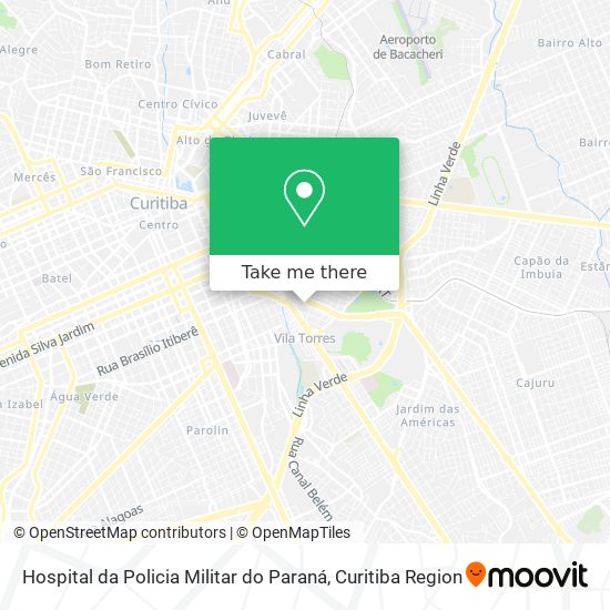 Hospital da Policia Militar do	Paraná map