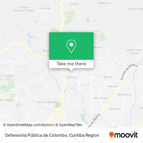 Mapa Defensoria Pública de Colombo