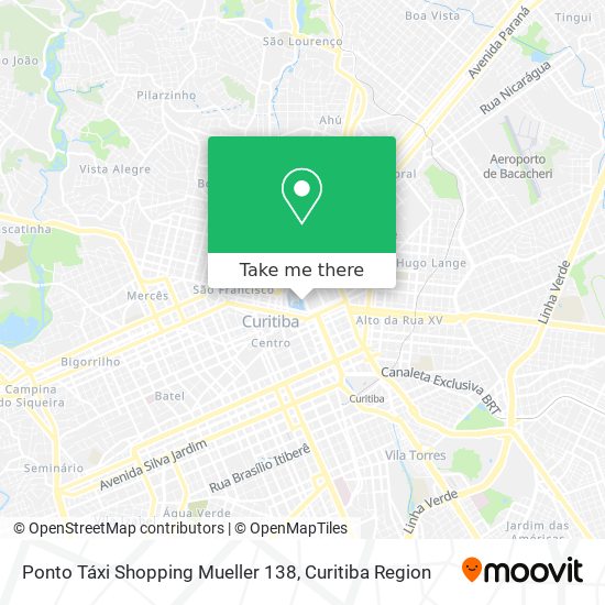 Ponto Táxi Shopping Mueller 138 map