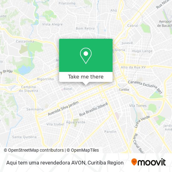 Mapa Aqui tem  uma revendedora AVON