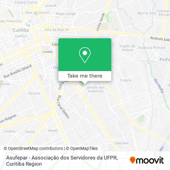 Asufepar - Associação dos Servidores da UFPR map