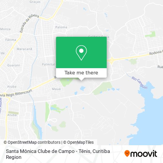 Santa Mônica Clube de Campo - Tênis map