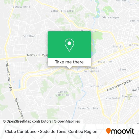 Clube Curitibano - Sede de Tênis map