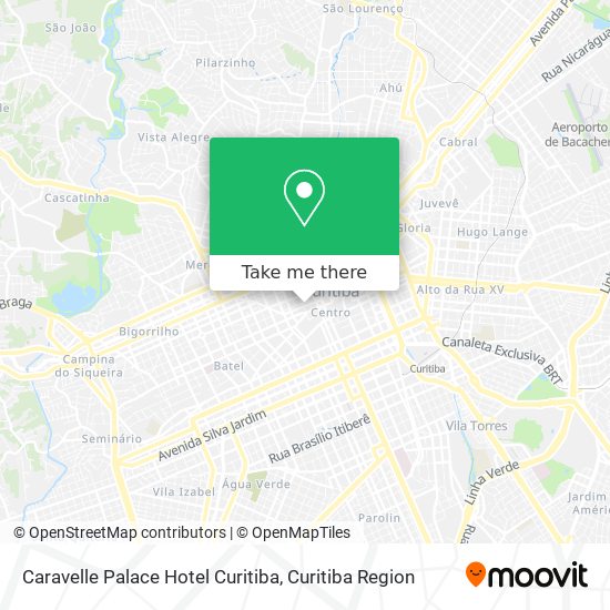 Mapa Caravelle Palace Hotel Curitiba