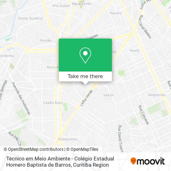 Técnico em Meio Ambiente - Colégio Estadual Homero Baptista de Barros map