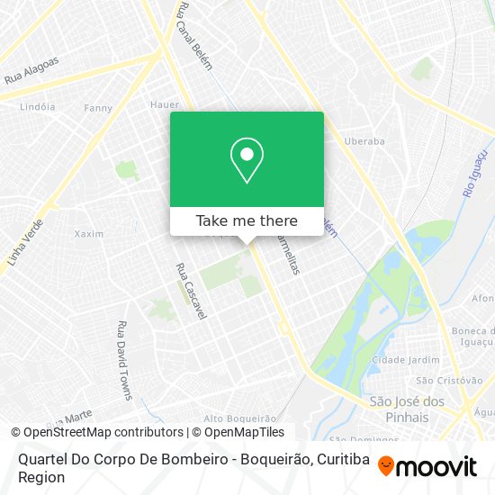 Quartel Do Corpo De Bombeiro - Boqueirão map