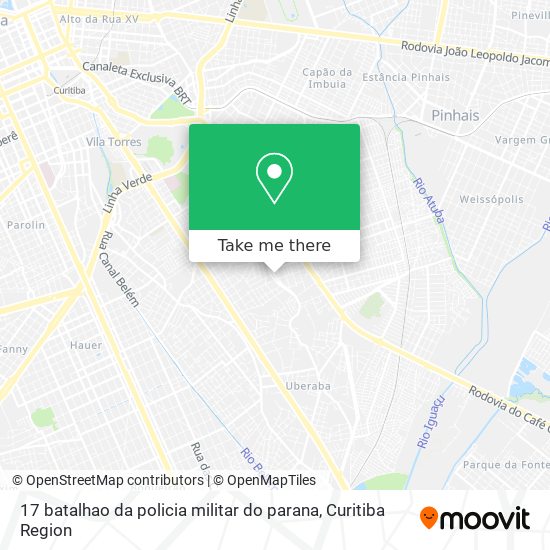 17 batalhao da policia militar do parana map