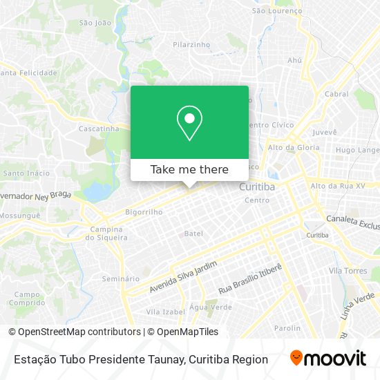 Mapa Estação Tubo Presidente Taunay