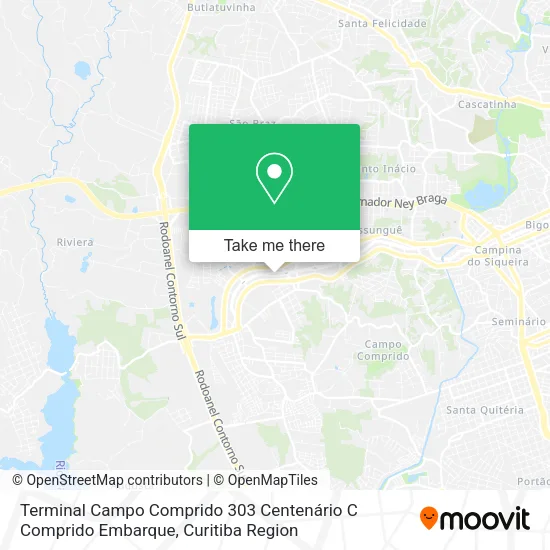 Mapa Terminal Campo Comprido 303 Centenário C Comprido Embarque
