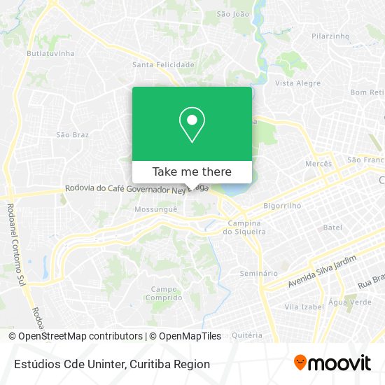 Estúdios Cde Uninter map