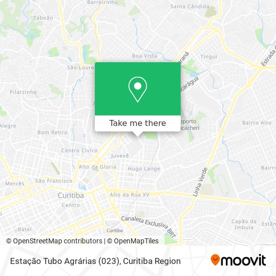 Estação Tubo Agrárias (023) map
