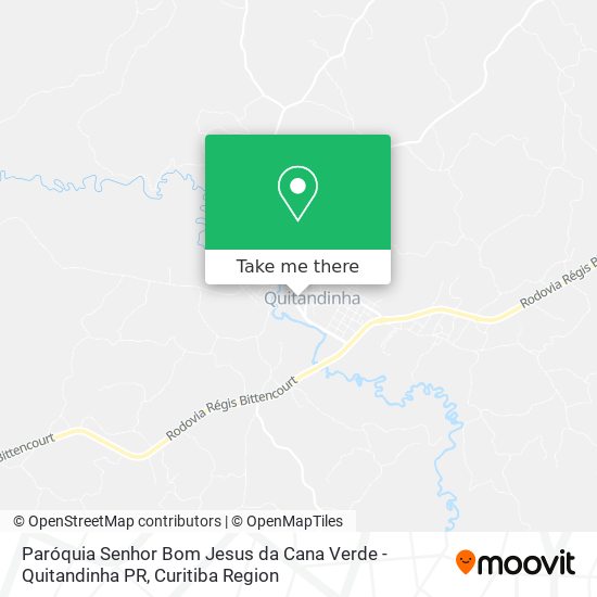 Paróquia Senhor Bom Jesus da Cana Verde - Quitandinha PR map