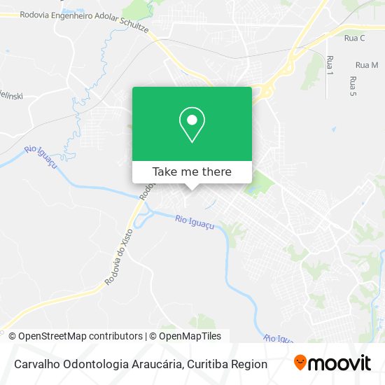 Carvalho Odontologia Araucária map