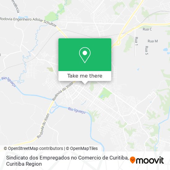 Sindicato dos Empregados no Comercio de Curitiba map