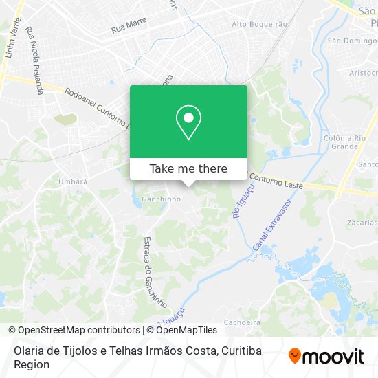 Mapa Olaria de Tijolos e Telhas Irmãos Costa