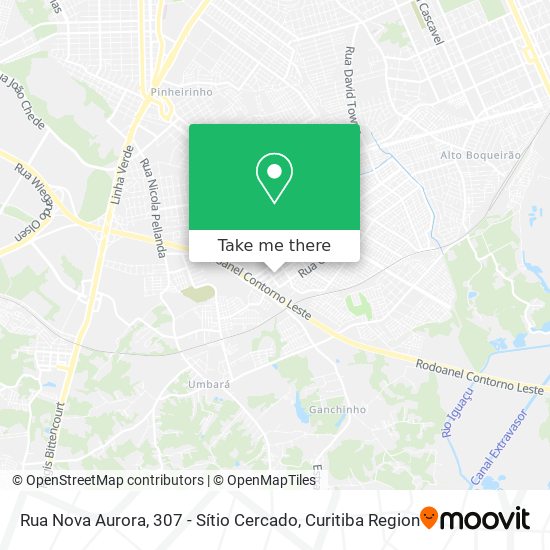 Rua Nova Aurora, 307 - Sítio Cercado map
