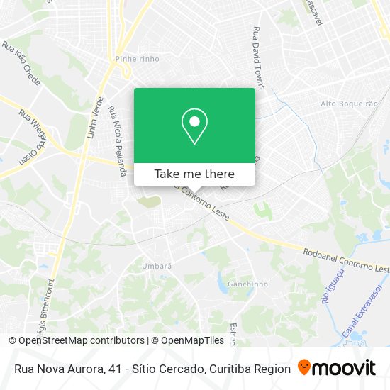 Rua Nova Aurora, 41 - Sítio Cercado map