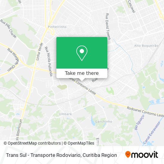 Trans Sul - Transporte Rodoviario map
