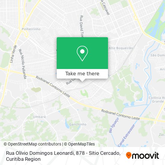 Rua Olívio Domingos Leonardi, 878 - Sítio Cercado map