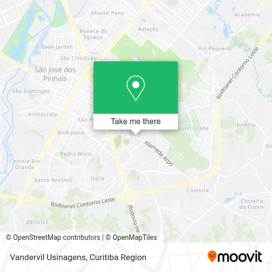 Vandervil Usinagens map