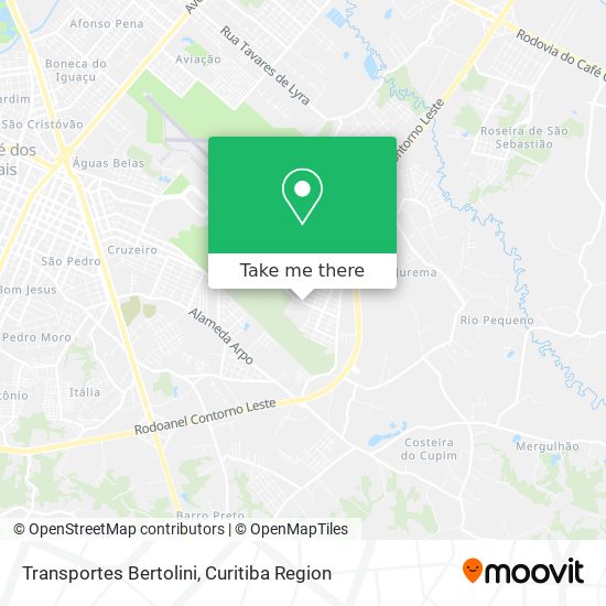 Transportes Bertolini map