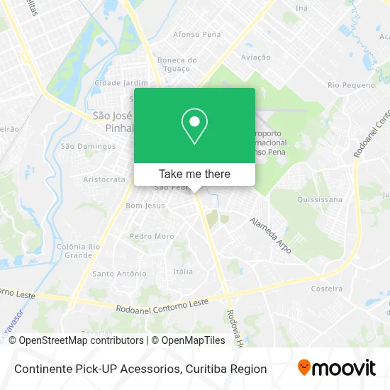 Continente Pick-UP Acessorios map