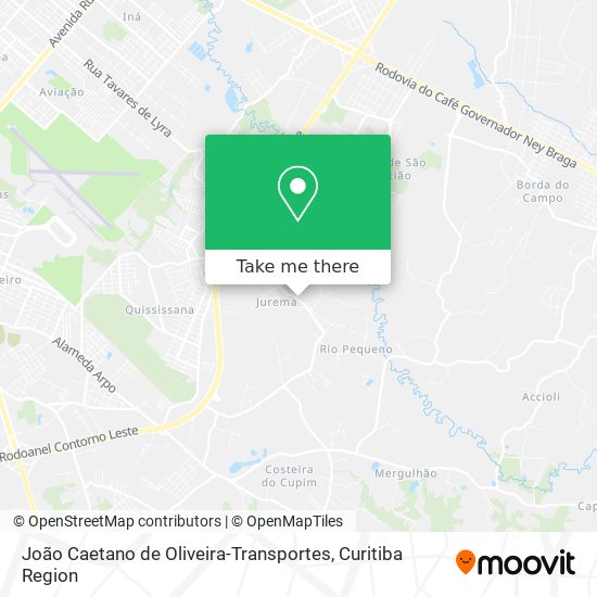João Caetano de Oliveira-Transportes map