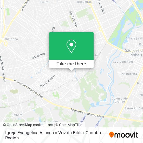 Mapa Igreja Evangelica Alianca a Voz da Biblia