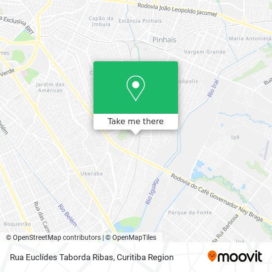 Mapa Rua Euclídes Taborda Ribas