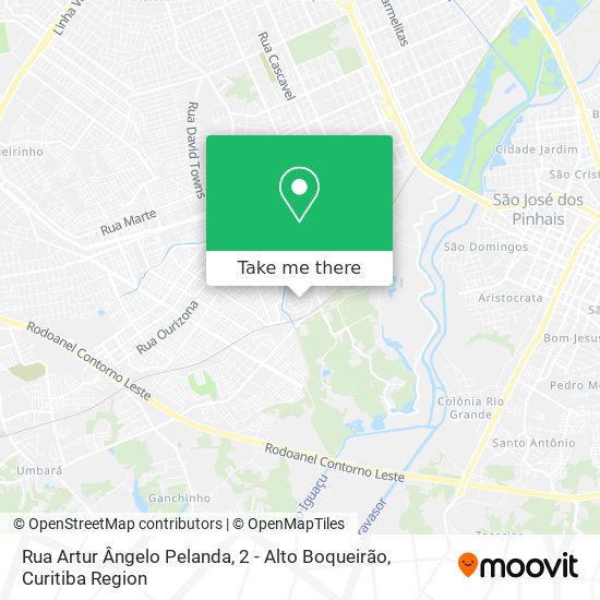 Rua Artur Ângelo Pelanda, 2 - Alto Boqueirão map