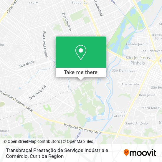 Transbraçal Prestação de Serviços Indústria e Comércio map