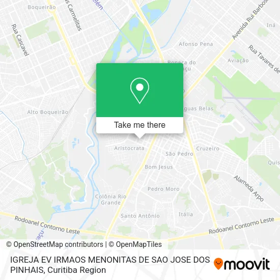 IGREJA EV IRMAOS MENONITAS DE SAO JOSE DOS PINHAIS map