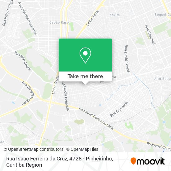 Mapa Rua Isaac Ferreira da Cruz, 4728 - Pinheirinho