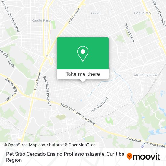 Mapa Pet Sitio Cercado Ensino Profissionalizante