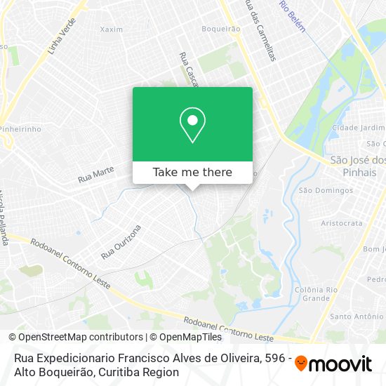 Rua Expedicionario Francisco Alves de Oliveira, 596 - Alto Boqueirão map