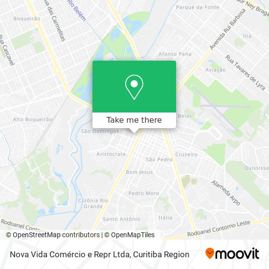 Nova Vida Comércio e Repr Ltda map