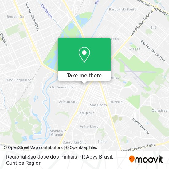 Regional São José dos Pinhais PR Apvs Brasil map