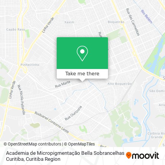 Academia de Micropigmentação Bella Sobrancelhas Curitiba map