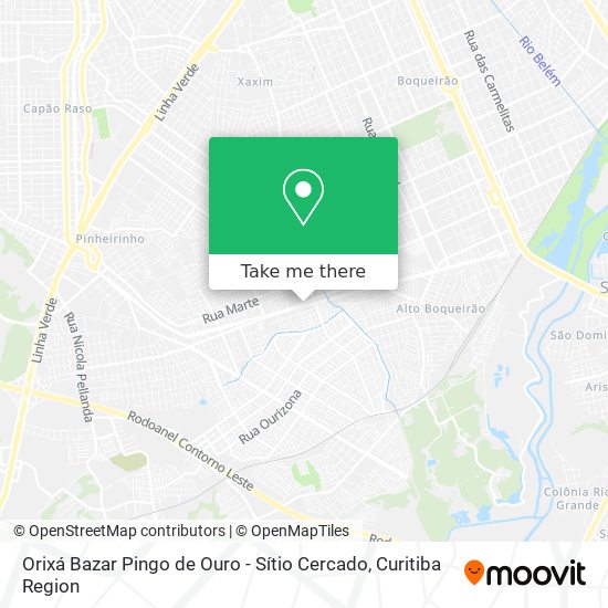 Orixá Bazar Pingo de Ouro - Sítio Cercado map