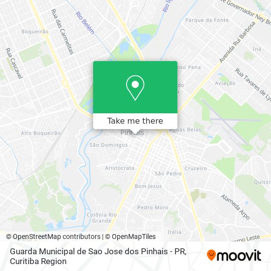 Guarda Municipal de Sao Jose dos Pinhais - PR map