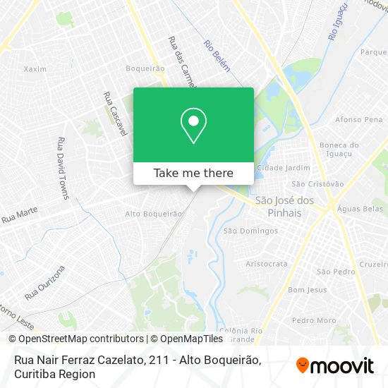 Rua Nair Ferraz Cazelato, 211 - Alto Boqueirão map