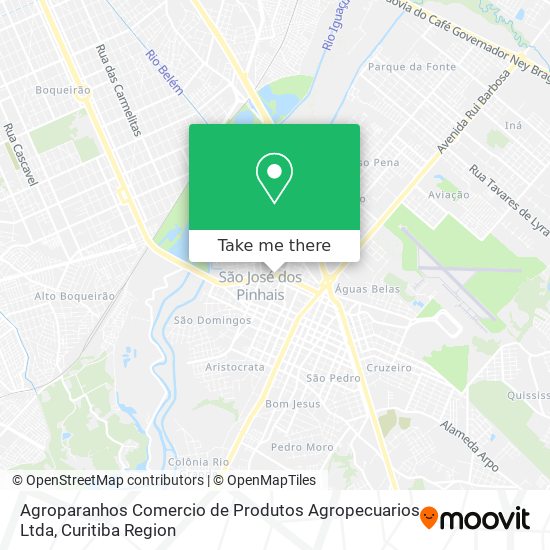 Agroparanhos Comercio de Produtos Agropecuarios Ltda map
