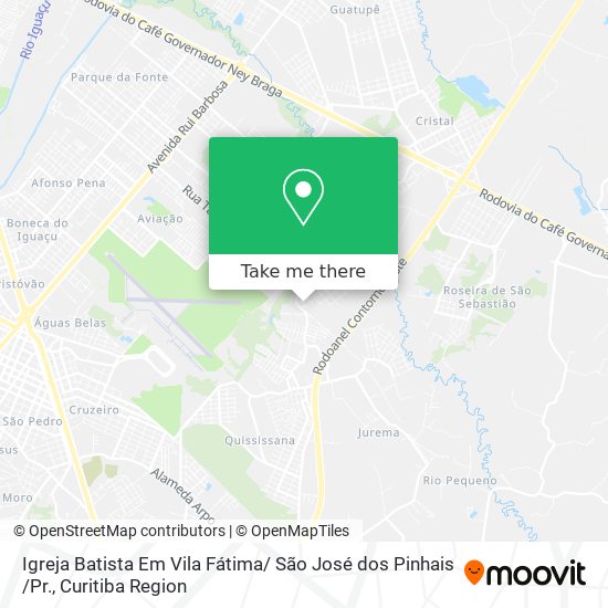 Igreja Batista Em Vila Fátima/ São José dos Pinhais /Pr. map