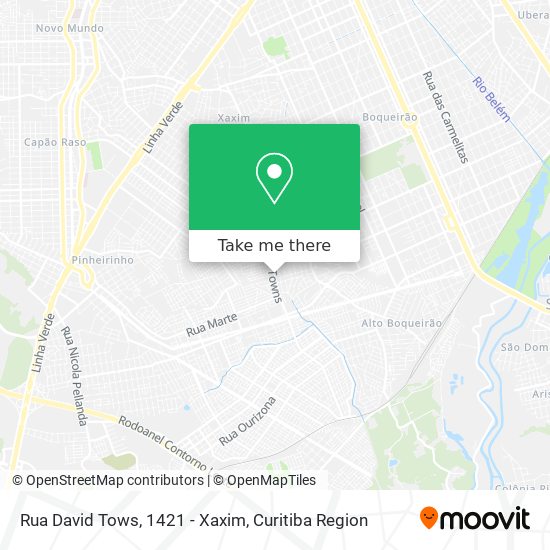 Rua David Tows, 1421 - Xaxim map