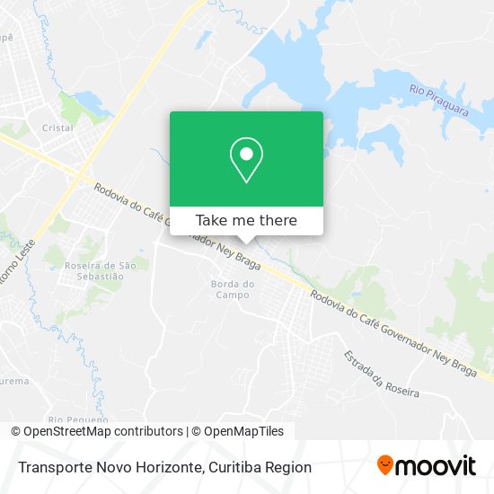 Transporte Novo Horizonte map