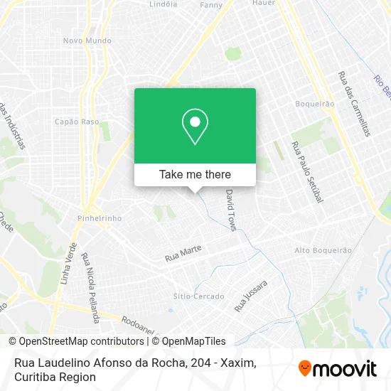 Rua Laudelino Afonso da Rocha, 204 - Xaxim map